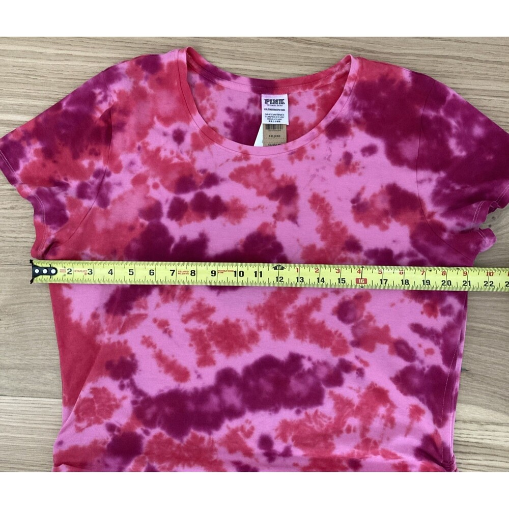 PINK Victoria's Secret Tie Dye Ruch Bodycon Tight Stretches Mini Dress XXL Beach - Picture 10 of 13